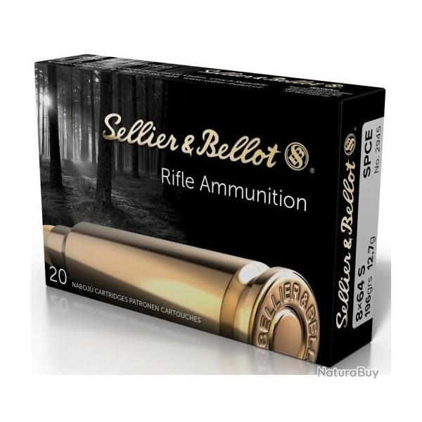 MUNITION SELLIER & BELLOT CAL 8X64S SPCE 196GRS/12.7