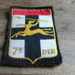 insigne tissu DLB 7&deg; division l&eacute;g&egrave;re blind&eacute;e cavalerie