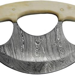 Couteau &agrave; lame fixe - Damascus ULU Knife