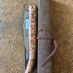 Superbe laguiole d artisan Foulquier cr&eacute;ation plein manche loupe d olivier
