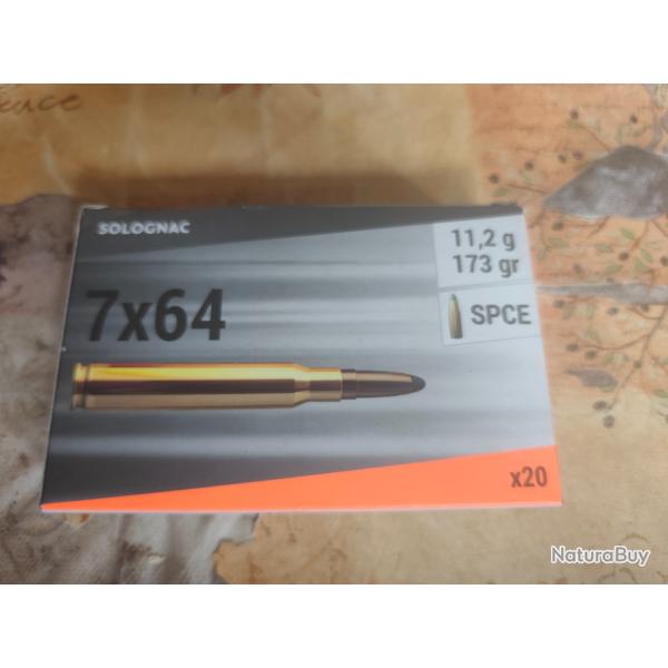 Boite 20 balles munitions 7/64
