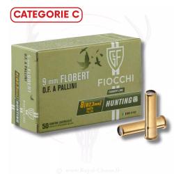 Cartouches 9 mm Flobert &agrave; grenaille de plomb Fiocchi 08