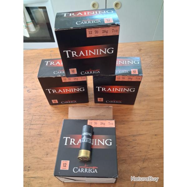 cartouche trap carrega training calibre 12 plomb de 7.5