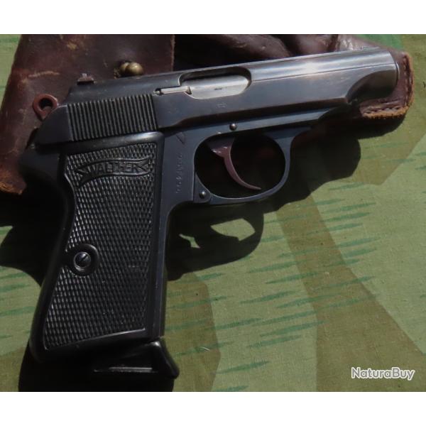 Pistolet Walther PP calibre 7,65 fabrication 1937 usine de Zella-Mehlis.