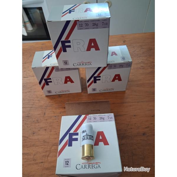 cartouche trap carrega FRA calibre 12 plomb de 7.5