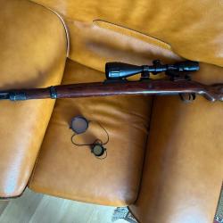 Fusil Mauser mod&egrave;le K98 &eacute;quip&eacute; avec lunette 4 X 9 50 - Mill&eacute;sime 1943 Fabryka BRONN Tch&eacute;coslovaquie