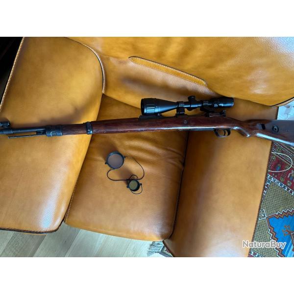 Fusil Mauser mod�le K98 �quip� avec lunette 4 X 9 50 - Mill�sime 1943 Fabryka BRONN Tch�coslovaquie
