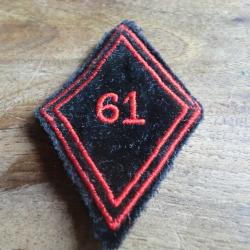 insigne  losange de bras 61&deg; r&eacute;giment du g&eacute;nie