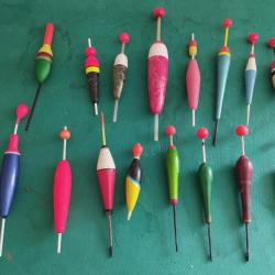 LOT 16 GROS FLOTTEURS BROCHET COULISSANTS NON COULISSANTS