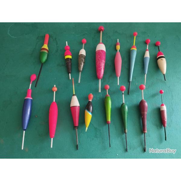 LOT 16 GROS FLOTTEURS BROCHET COULISSANTS NON COULISSANTS