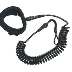 Laisse enroul&eacute;e SUP TPU noir 25,4 cm n&eacute;opr&egrave;ne anti enchev&ecirc;trement