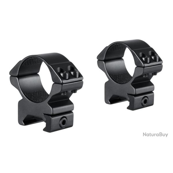 Hawke Match Ring Mounts - Colliers 30 mm - Weaver - Haut - Double vis - Neuf