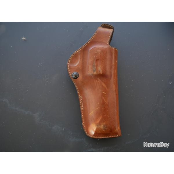 Holster de revolver COLT PYTHON GALCO PHX114 en cuir fauve