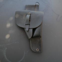 Etui en cuir noir de PA MAC 50 arm&eacute;e de l'Air ou Gendarmerie