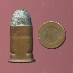 .50 Remington Pistol Army - RARE - amorce central BENET 1871 - &eacute;tui cuivre bouteill&eacute; - PORT COMPRIS