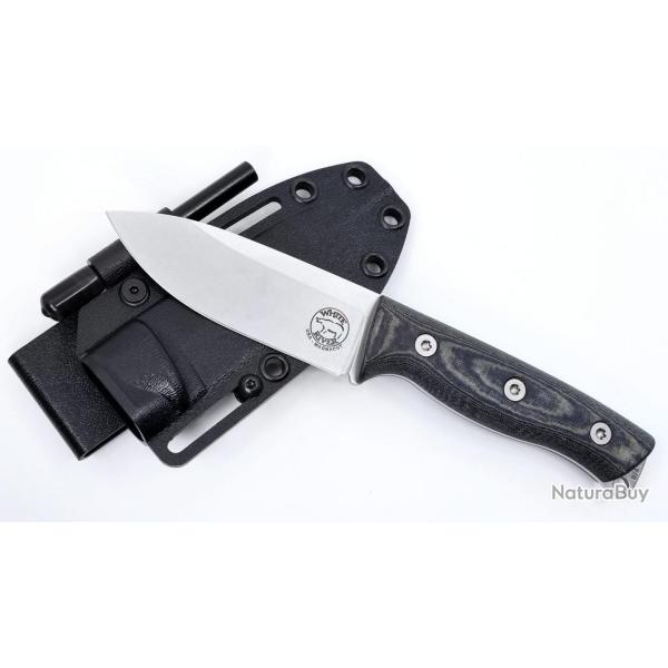 White River Ursus Cub CPM MagnaCut - Couteau Bushcraft Compact Made in USA avec Gaine Kydex