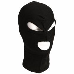 Cagoule commando 3 trous en coton noir Mil-Tec