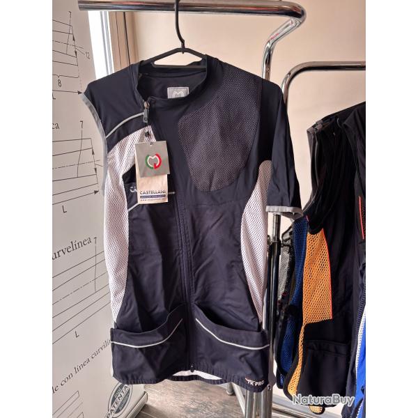 Gilet TK-PRO Castellani Gaucher bleu fonc� Promotion