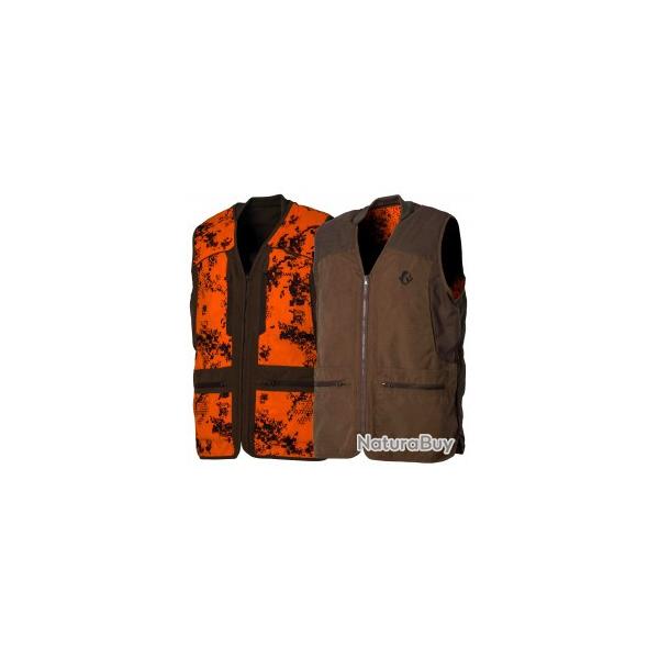 Gilet reversible camo orange/marron- REF 611N