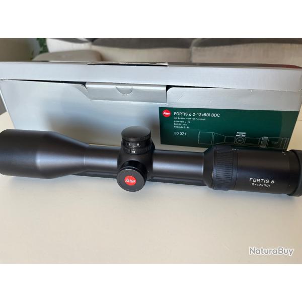 Lunette Leica Fortis 6 2-12x50i /rail/BDC/ garantie 2031