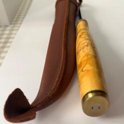 vends couteau fixe lame carbone polar puukko 95