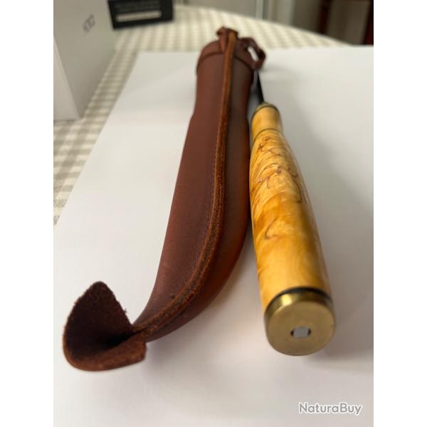 vends couteau fixe lame carbone polar puukko 95