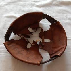 Tr&egrave;s bel Int&eacute;rieur en cuir pour  casque Allemand WW1