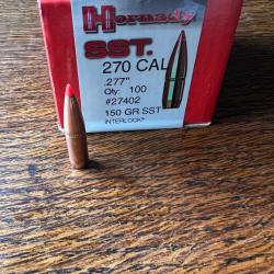 90 ogives Hornady .277 SST 150 grains (pour 270 win / 270 wsm)