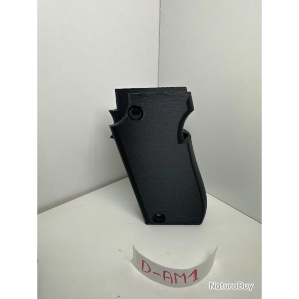 (D-AM1) Crosse noire ambidextre pour pistolet Unique 22lr mod�le D et E.
