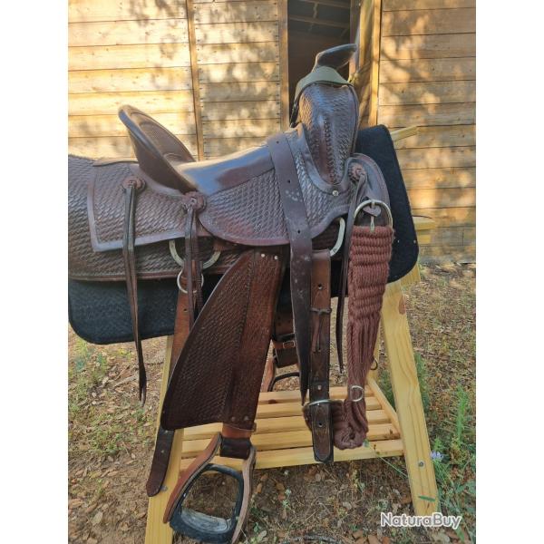Authentique selle western de ranch