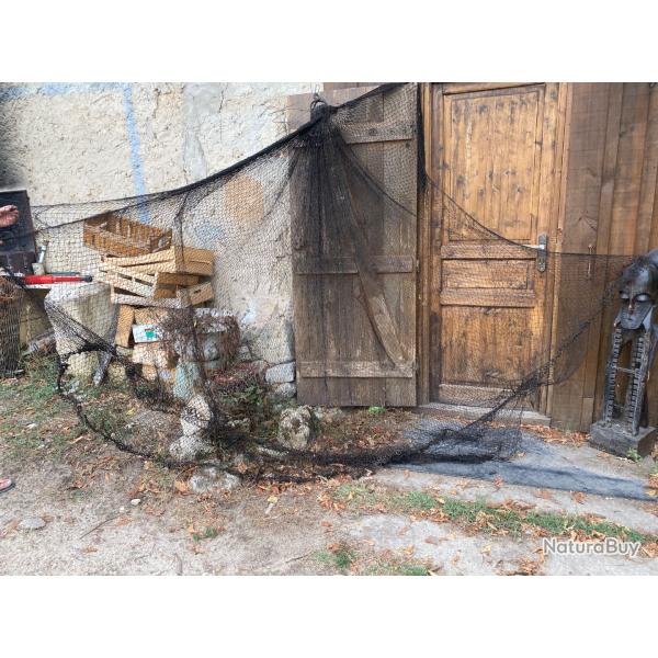 Ancien �pervier de p�che traditionnel - grand filet lest�