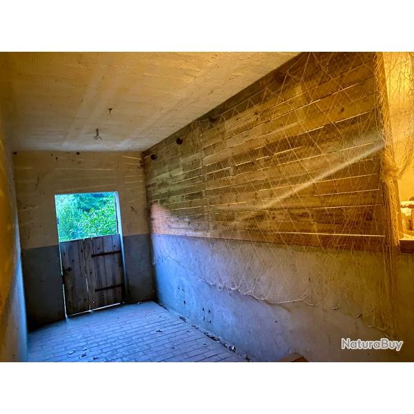 Ancien filet de p�che tr�mail 5 m x 2 m - flotteurs et lestage