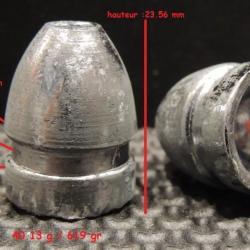 60 Ogives mini&eacute; 18.1 mm forme origine pour fusils et mousquetons r&eacute;glementaires type 1822Tbis etc..