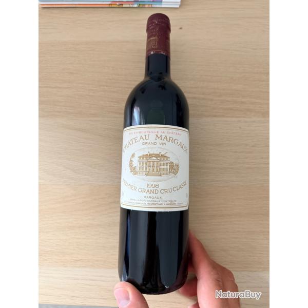 Bouteille de ch�teau Margaux 1998 premier grand cru class� en excellent �tat de conservation