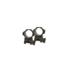 Anneaux Zasdar hauteur haute &Oslash; 25 mm - &Oslash; 30 mm / rail 21 mm (Weaver ou Picatinny)