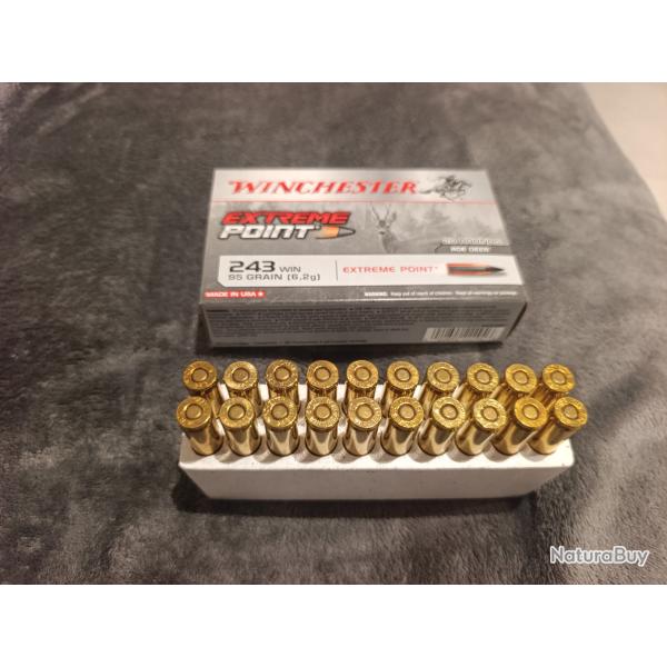20 munitions 243 winchester extr�me Point