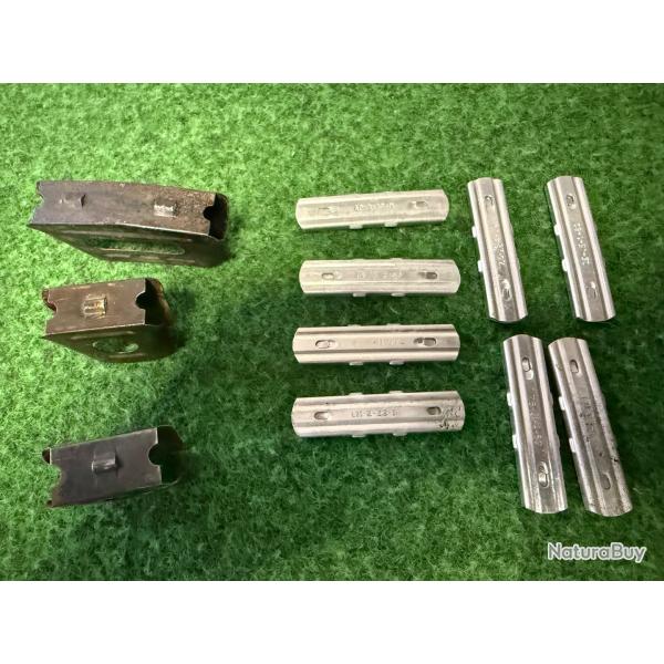 11 LAMES CHARGEURS  CLIPS  POUR FUSILS  DIVERS  WW 2