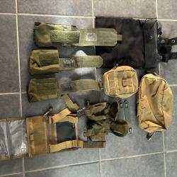 Lot pochettes tactiques Blackhawk / Tasmanian Tiger / Mil-Tec MOLLE