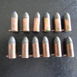 UN LOT DE 12 BALLES A BROCHE CALIBRE 7mm