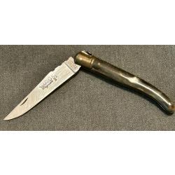 Rare Couteau Ancien V&eacute;ritable LAGUIOLE BROSSARD - Manche Corne + &Eacute;tui