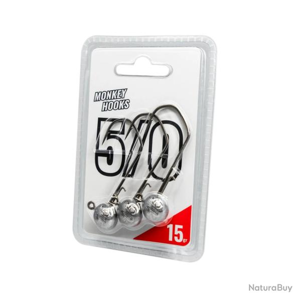 T�te Plomb�e Monkey lures Monkey Hook 5/0 10g Par 3 5/0