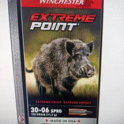 Winchester extr&ecirc;me point 30-06 spr 180gr 20 munitions