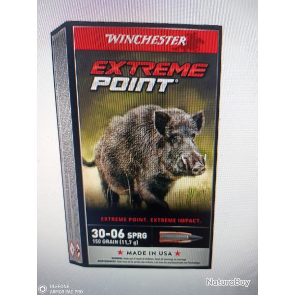 Winchester extr�me point 30-06 spr 180gr 20 munitions