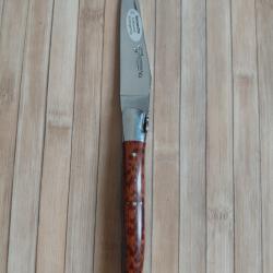 Couteau pliant Laguiole en Aubrac - Manche Bois d'Amourette (Snakewood) - &Eacute;tat Neuf