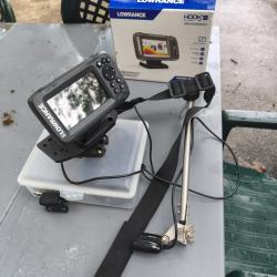 Sondeur hook 4x lowrance gps support sonde batterie pike n bass