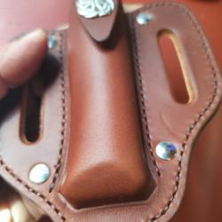 &Eacute;tui cuir pour couteau opinel 10