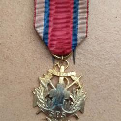 MEDAILLE DE LA SOCIETE DES SAUVETEURS PARISIENS S.P.S DATEE 1886 RUBAN BLEU BLANC ROUGE