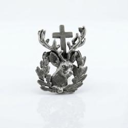 Chasse- Cerf et croix - Hauteur : 40 mm - Largeur : 27 mm-Saint Hubert