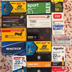 Munitions 22LR vendues par 5 unit&eacute;s
