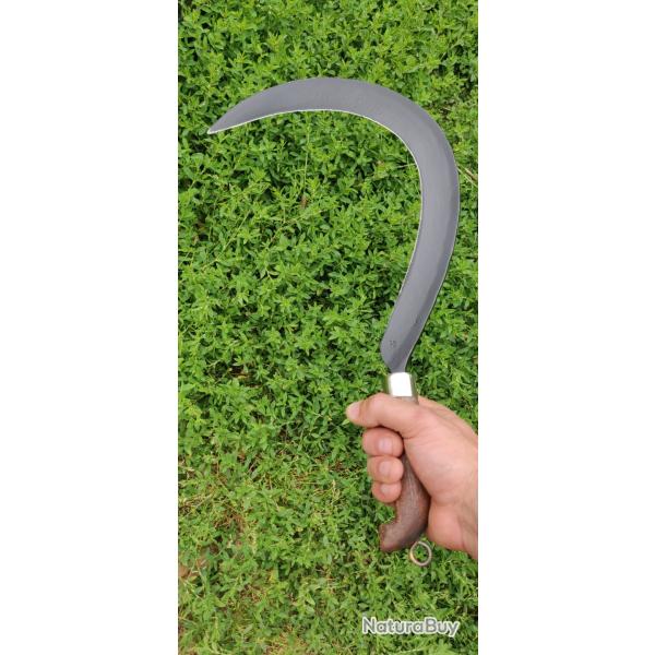 Faucille � main manche teck